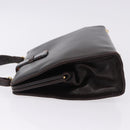 BOTTEGA VENETA Hand Bag Leather Dark Brown Gold Auth bs36434-4