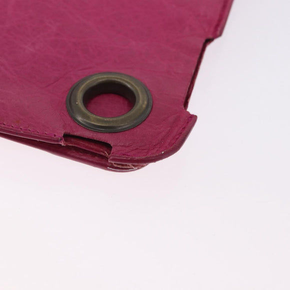 BALENCIAGA iPad Case Leather Pink Auth bs36435