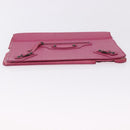 BALENCIAGA iPad Case Leather Pink Auth bs36435-6
