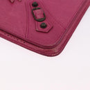 BALENCIAGA iPad Case Leather Pink Auth bs36435-14