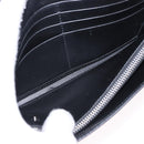 PRADA Long Wallet Safiano Leather Black Silver Auth bs36436-10