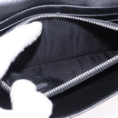 PRADA Long Wallet Safiano Leather Black Silver Auth bs36436-11