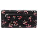 PRADA Long Wallet Safiano Leather Black Silver Auth bs36436-2
