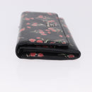 PRADA Long Wallet Safiano Leather Black Silver Auth bs36436-4