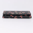 PRADA Long Wallet Safiano Leather Black Silver Auth bs36436-6