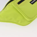 BALENCIAGA Explorer Body Bag Nylon Yellow Silver 482389 Auth bs36437-9