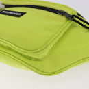 BALENCIAGA Explorer Body Bag Nylon Yellow Silver 482389 Auth bs36437-14