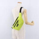 BALENCIAGA Explorer Body Bag Nylon Yellow Silver 482389 Auth bs36437-22
