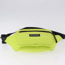 BALENCIAGA Explorer Body Bag Nylon Yellow Silver 482389 Auth bs36437-5