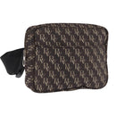 BOTTEGA VENETA Waist Bag Canvas Brown Silver Auth bs36438-1