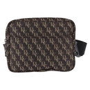 BOTTEGA VENETA Waist Bag Canvas Brown Silver Auth bs36438-13