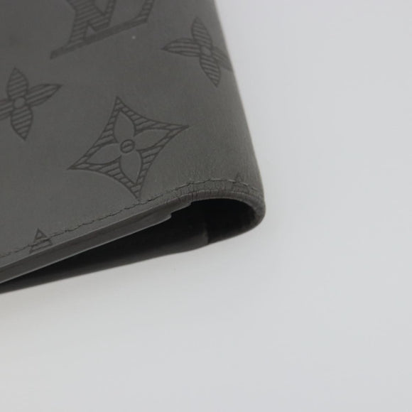 LOUIS VUITTON Monogram Shadow Portefeuille Braza Wallet Gray M81335 Auth bs36439