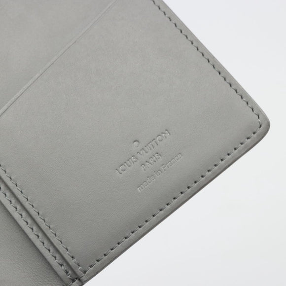 LOUIS VUITTON Monogram Shadow Portefeuille Braza Wallet Gray M81335 Auth bs36439