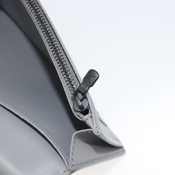 LOUIS VUITTON Monogram Shadow Portefeuille Braza Wallet Gray M81335 Auth bs36439