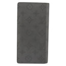 LOUIS VUITTON Monogram Shadow Portefeuille Braza Wallet Gray M81335 Auth bs36439-2