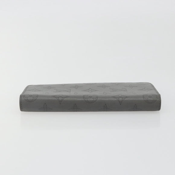 LOUIS VUITTON Monogram Shadow Portefeuille Braza Wallet Gray M81335 Auth bs36439