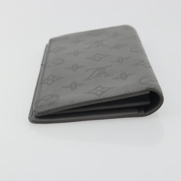LOUIS VUITTON Monogram Shadow Portefeuille Braza Wallet Gray M81335 Auth bs36439