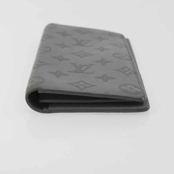 LOUIS VUITTON Monogram Shadow Portefeuille Braza Wallet Gray M81335 Auth bs36439
