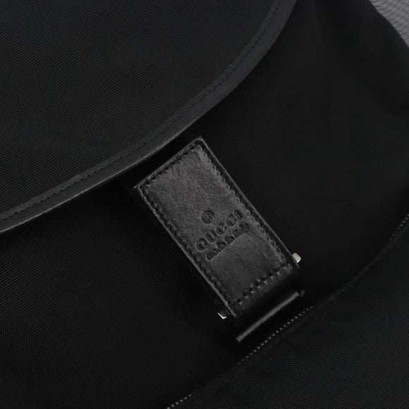 GUCCI Backpack Canvas Black Silver 019 0353 Auth bs36440