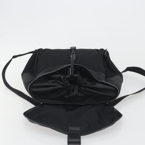 GUCCI Backpack Canvas Black Silver 019 0353 Auth bs36440