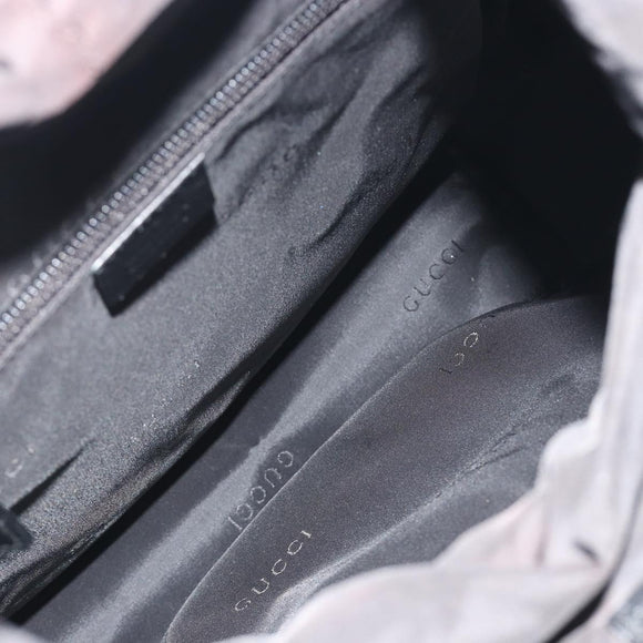 GUCCI Backpack Canvas Black Silver 019 0353 Auth bs36440