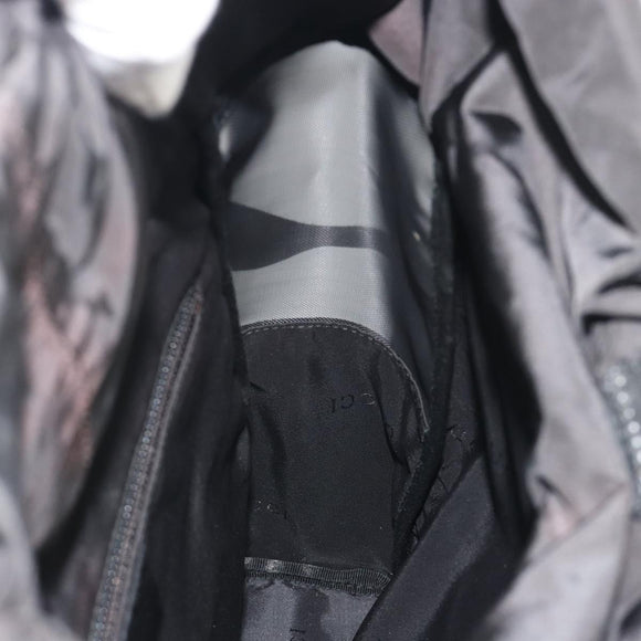GUCCI Backpack Canvas Black Silver 019 0353 Auth bs36440