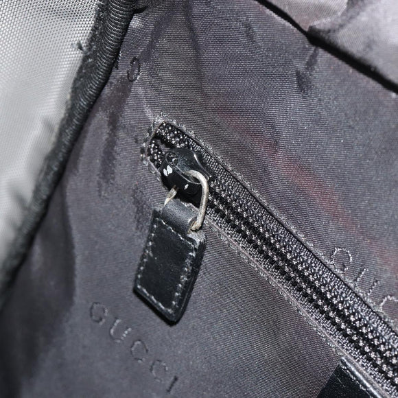GUCCI Backpack Canvas Black Silver 019 0353 Auth bs36440