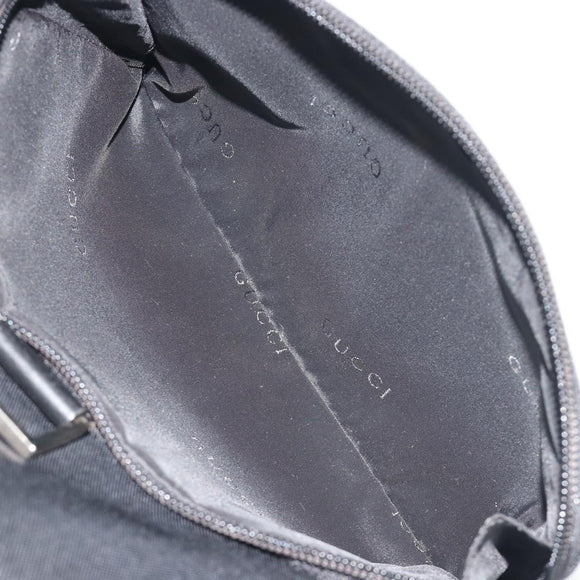 GUCCI Backpack Canvas Black Silver 019 0353 Auth bs36440