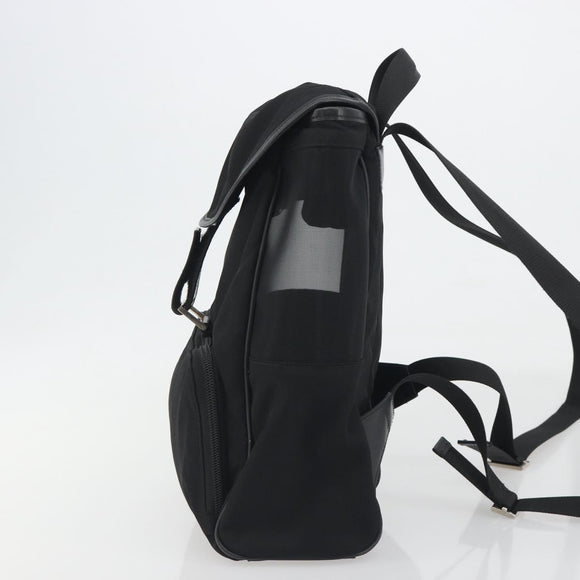 GUCCI Backpack Canvas Black Silver 019 0353 Auth bs36440