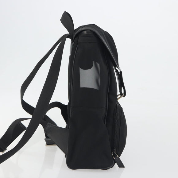 GUCCI Backpack Canvas Black Silver 019 0353 Auth bs36440