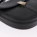 Burberrys Shoulder Bag Leather Black Gold Auth bs36441-14