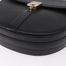 Burberrys Shoulder Bag Leather Black Gold Auth bs36441-15