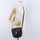 Burberrys Shoulder Bag Leather Black Gold Auth bs36441-22