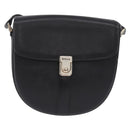 Burberrys Shoulder Bag Leather Black Gold Auth bs36441-13