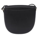 Burberrys Shoulder Bag Leather Black Gold Auth bs36441-2