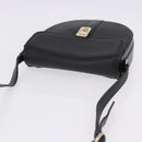 Burberrys Shoulder Bag Leather Black Gold Auth bs36441-7