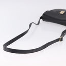 Burberrys Shoulder Bag Leather Black Gold Auth bs36441-8