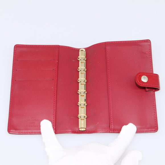 LOUIS VUITTON Monogram Vernis Agenda PM Pomme D'amour R21016 LV Auth bs36443