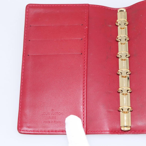 LOUIS VUITTON Monogram Vernis Agenda PM Pomme D'amour R21016 LV Auth bs36443