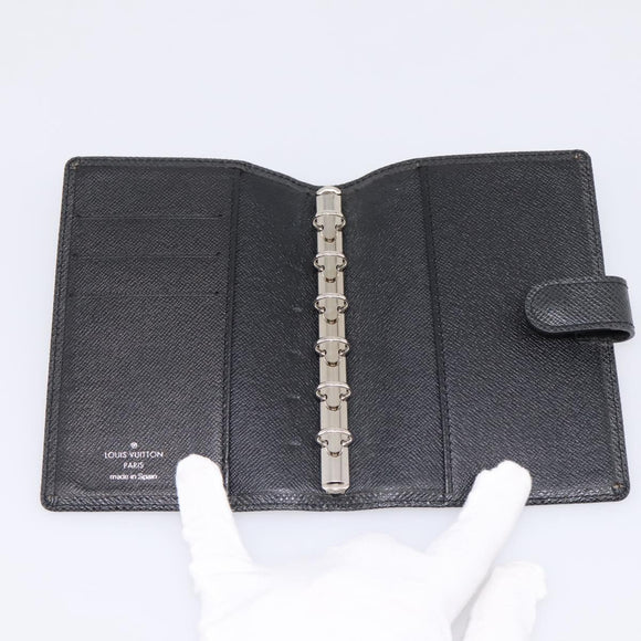 LOUIS VUITTON Taiga Agenda PM Day Planner Cover Ardoise R20426 LV Auth bs36444