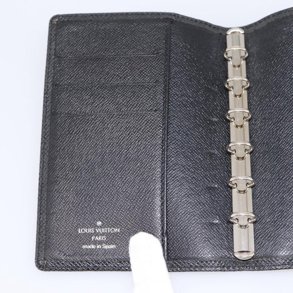 LOUIS VUITTON Taiga Agenda PM Day Planner Cover Ardoise R20426 LV Auth bs36444