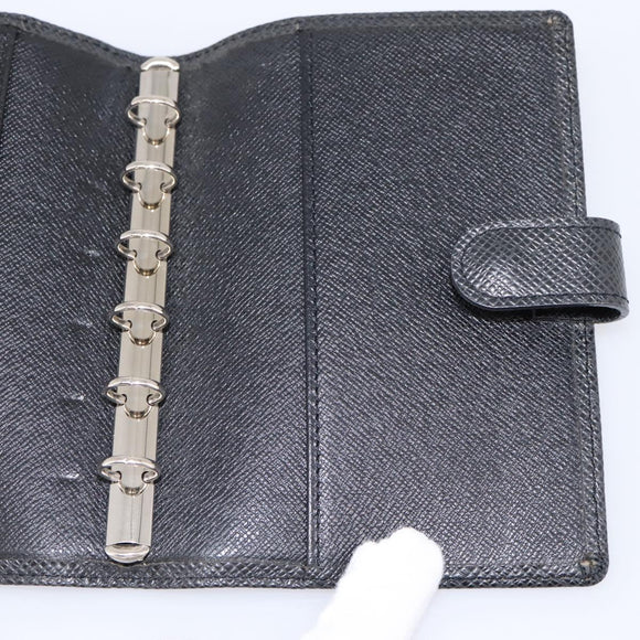 LOUIS VUITTON Taiga Agenda PM Day Planner Cover Ardoise R20426 LV Auth bs36444