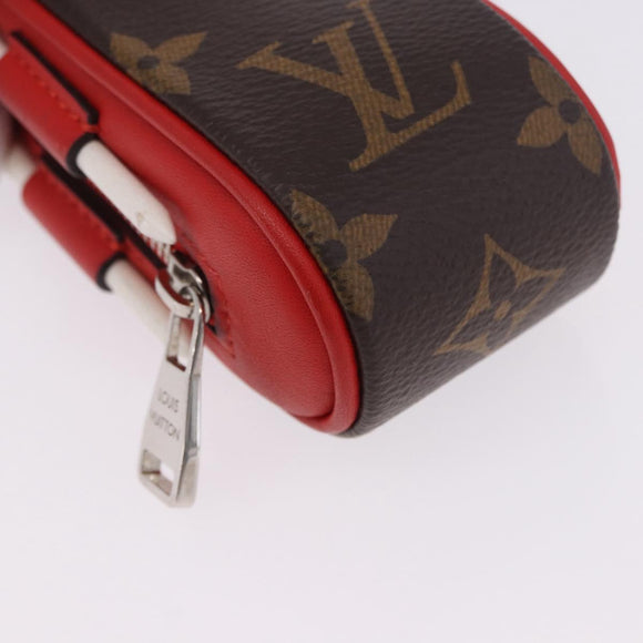LOUIS VUITTON Monogram Set Golf Andrews Golf Ball Case Red GI0297 Auth bs36446