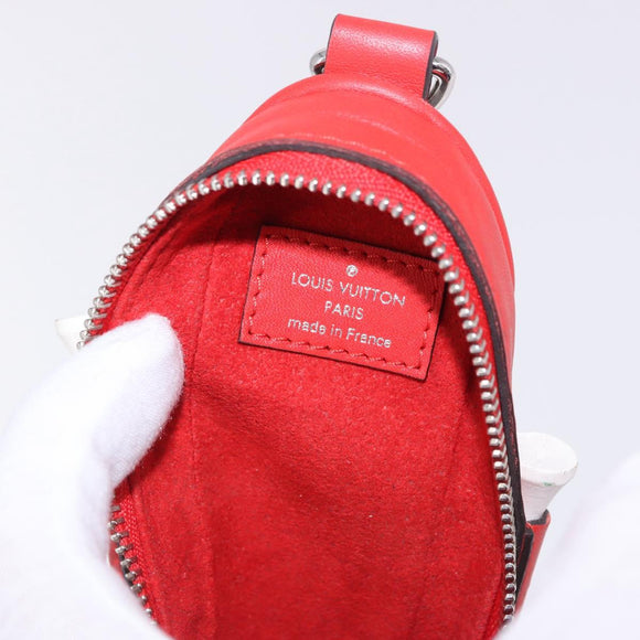 LOUIS VUITTON Monogram Set Golf Andrews Golf Ball Case Red GI0297 Auth bs36446