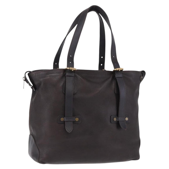 LOUIS VUITTON Utah Kiowa Tote Bag Leather Brown Gold M95453 LV Auth bs36447A