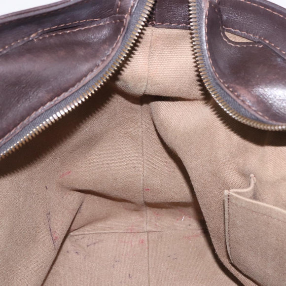 LOUIS VUITTON Utah Kiowa Tote Bag Leather Brown Gold M95453 LV Auth bs36447A