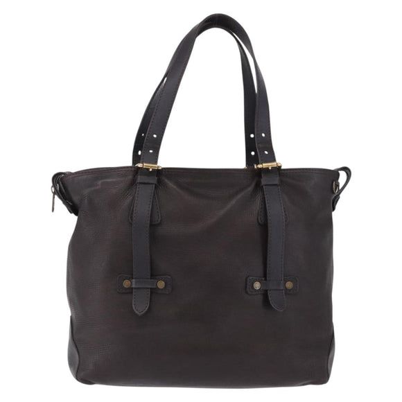 LOUIS VUITTON Utah Kiowa Tote Bag Leather Brown Gold M95453 LV Auth bs36447A