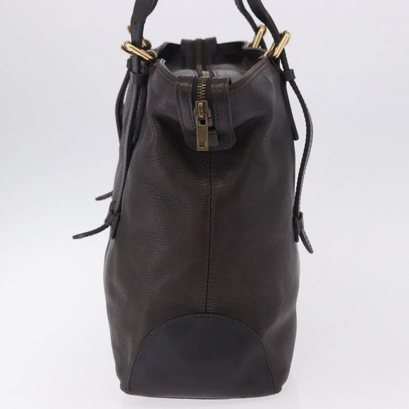 LOUIS VUITTON Utah Kiowa Tote Bag Leather Brown Gold M95453 LV Auth bs36447A