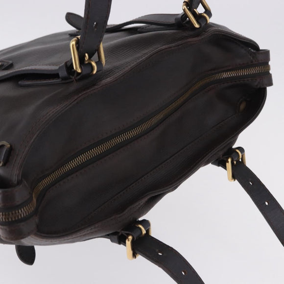 LOUIS VUITTON Utah Kiowa Tote Bag Leather Brown Gold M95453 LV Auth bs36447A