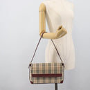 BURBERRY Nova Check Hand Bag Canvas Beige Gold Auth bs36448-22